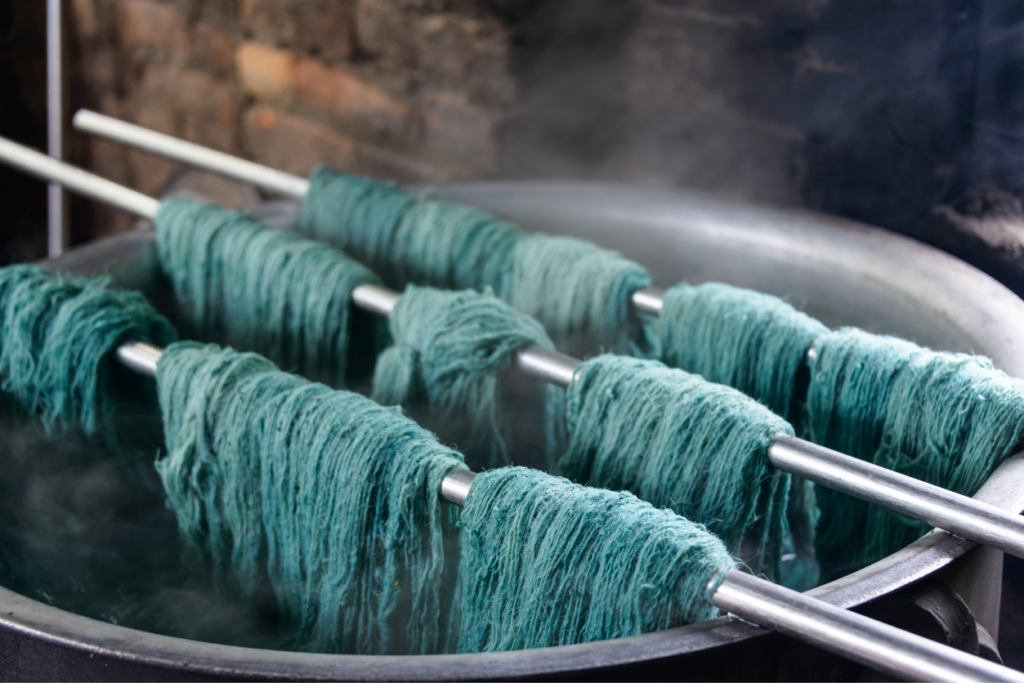 natural wool dying process