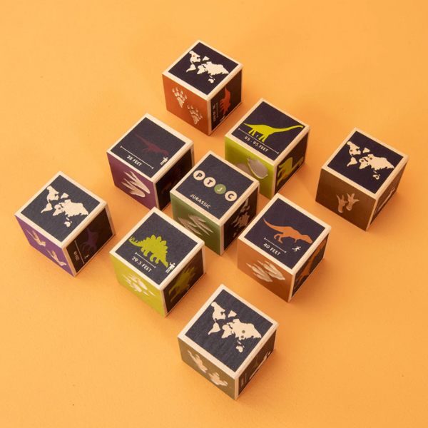 wooden dinosaur blocks